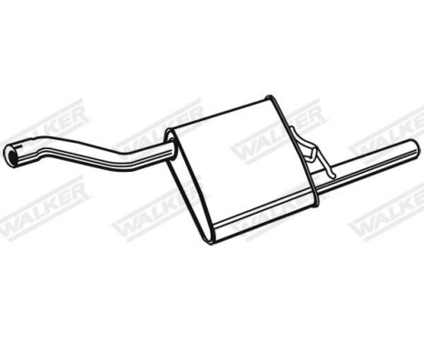 Exhaust backbox / end silencer 71001 Walker, Image 2