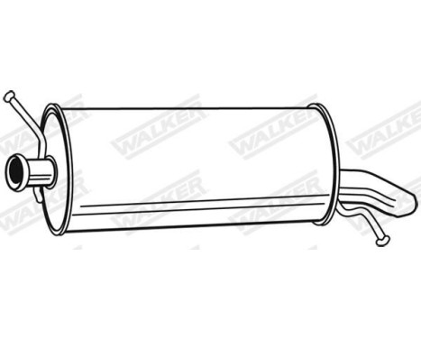 Exhaust backbox / end silencer 71185 Walker, Image 6