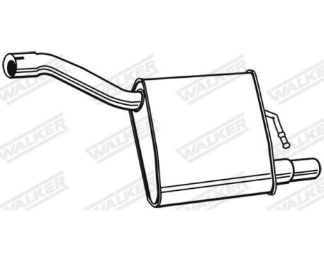 Exhaust backbox / end silencer 71403 Walker, Image 2