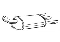 Exhaust backbox / end silencer 72292 Walker