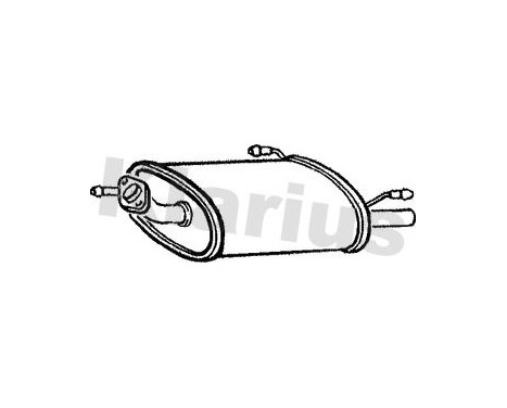 Exhaust backbox / end silencer