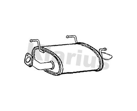 Exhaust backbox / end silencer