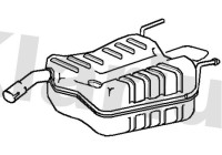 Exhaust backbox / end silencer