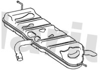 Exhaust backbox / end silencer