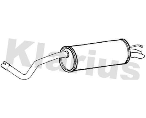 Exhaust backbox / end silencer