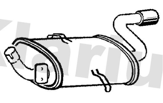 Exhaust backbox / end silencer