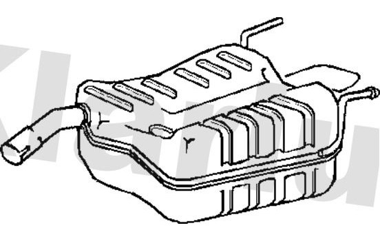 Exhaust backbox / end silencer