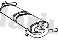 Exhaust backbox / end silencer