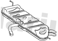 Exhaust backbox / end silencer