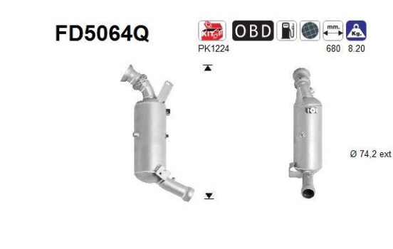 Diesel particulate filter, exhaust system FD5064Q AS