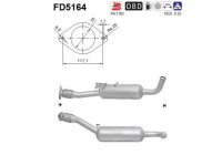Diesel particulate filter, exhaust system FD5164 AS