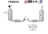 Diesel particulate filter, exhaust system FD5251Q AS