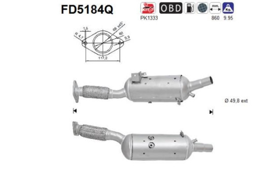 Diesel particulate filter, exhaust system