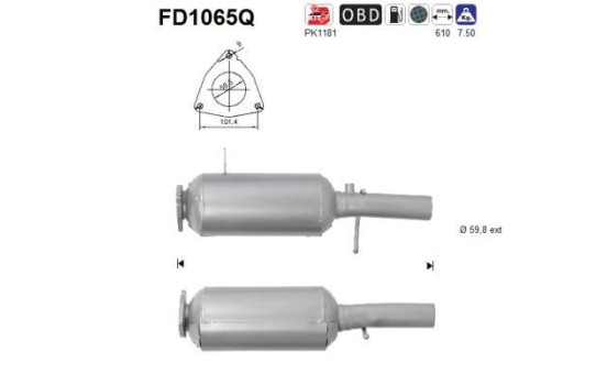 Diesel particulate filter, exhaust system