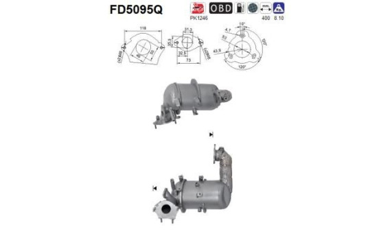 Diesel particulate filter, exhaust system