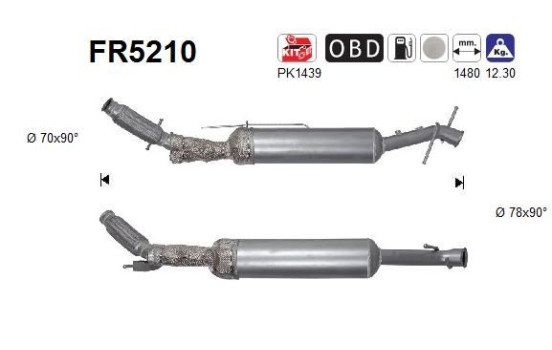 Diesel particulate filter, exhaust system