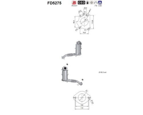 Diesel particulate filter FD5275 AS