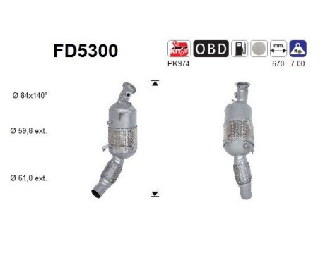 Diesel particulate filter FD5300 AS