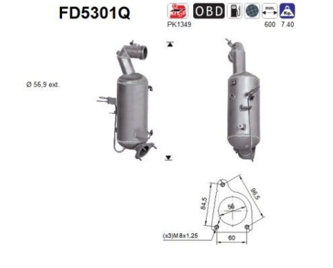 Diesel particulate filter FD5301Q AS