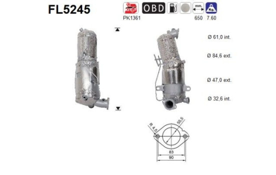 Diesel particulate filter FL5245 AS