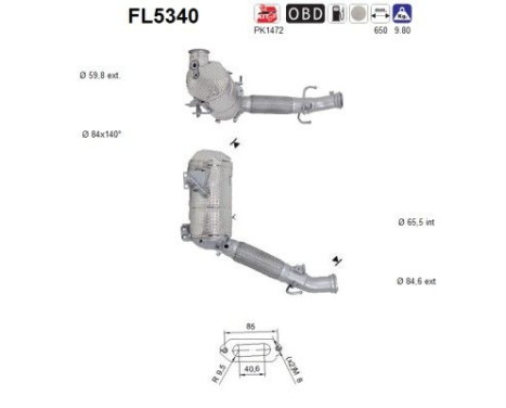 Diesel particulate filter FL5340 AS