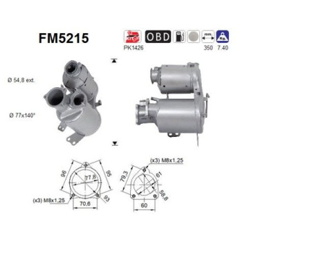 Diesel particulate filter FM5215 AS