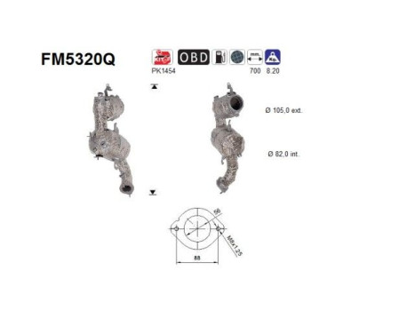 Diesel particulate filter FM5320Q AS