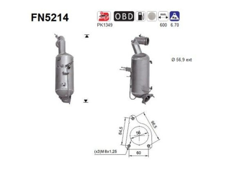 Diesel particulate filter FN5214 AS