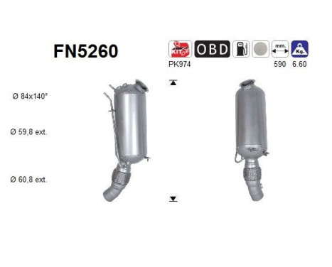 Diesel particulate filter FN5260 AS