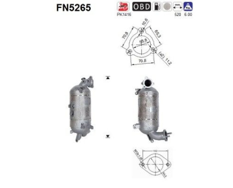 Diesel particulate filter FN5265 AS