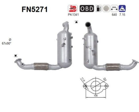 Diesel particulate filter FN5271 AS