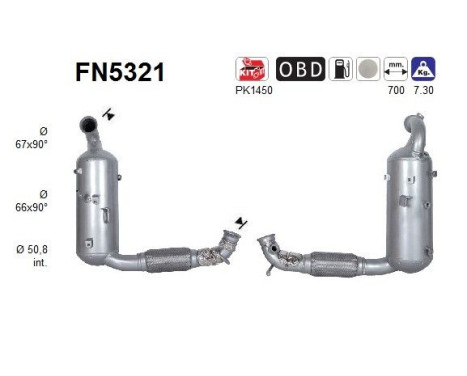 Diesel particulate filter FN5321 AS