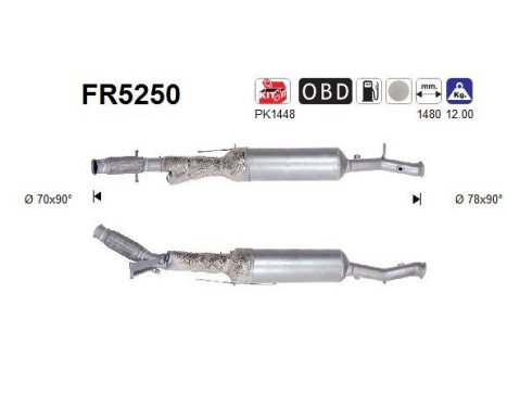 Diesel particulate filter FR5250 AS