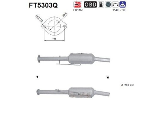 Diesel particulate filter FT5303Q AS