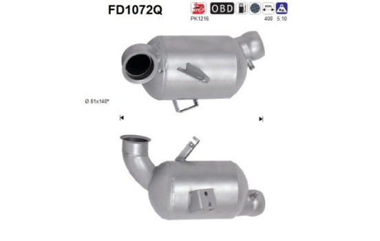 Particulate filter, exhaust system FD1072Q AS