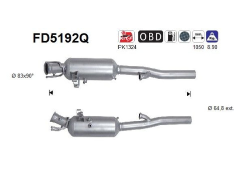 Particulate filter, exhaust system FD5192Q AS