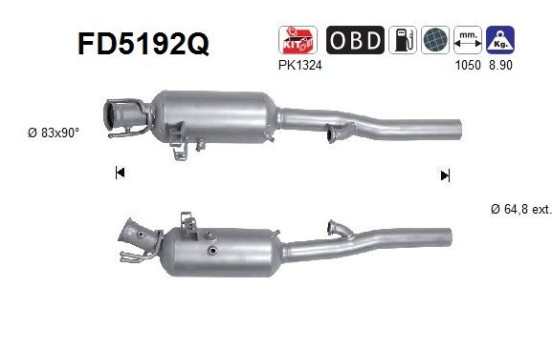 Particulate filter, exhaust system FD5192Q AS