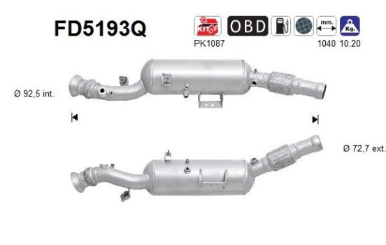 Particulate filter, exhaust system FD5193Q AS