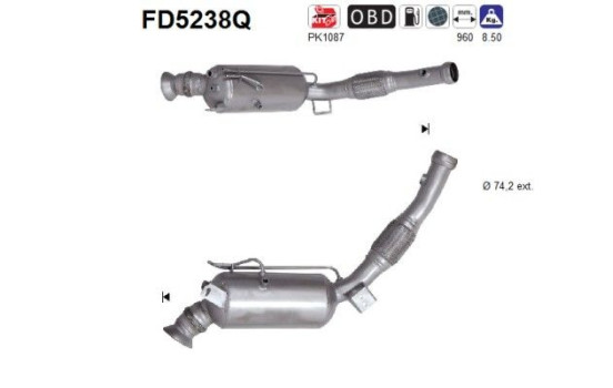 Particulate filter, exhaust system FD5238Q AS