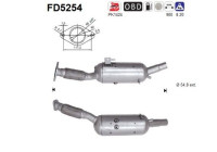 Particulate filter, exhaust system FD5254 AS