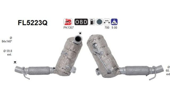 Particulate filter, exhaust system FL5223Q AS