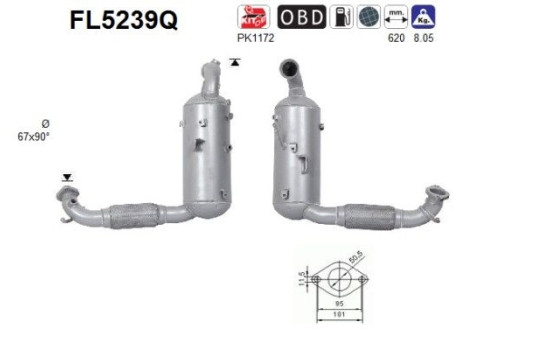 Particulate filter, exhaust system FL5239Q AS