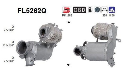 Particulate filter, exhaust system FL5262Q AS