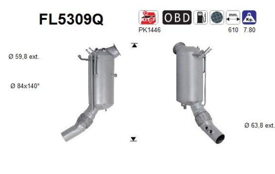 Particulate filter, exhaust system FL5309Q AS