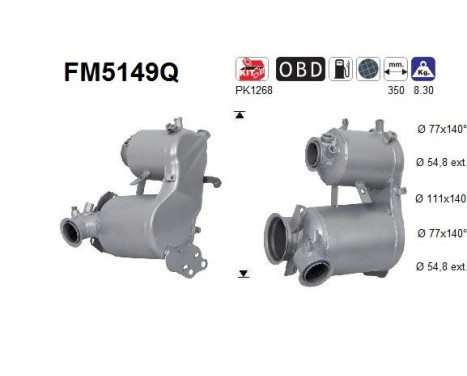 Particulate filter, exhaust system FM5149Q AS