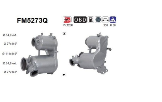 Particulate filter, exhaust system FM5273Q AS