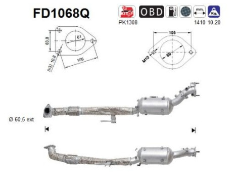 Particulate filter FD1068Q AS