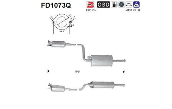 Particulate filter FD1073Q AS