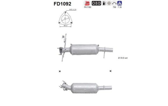 Particulate filter FD1092 AS