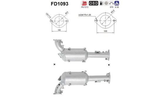 Particulate filter FD1093 AS